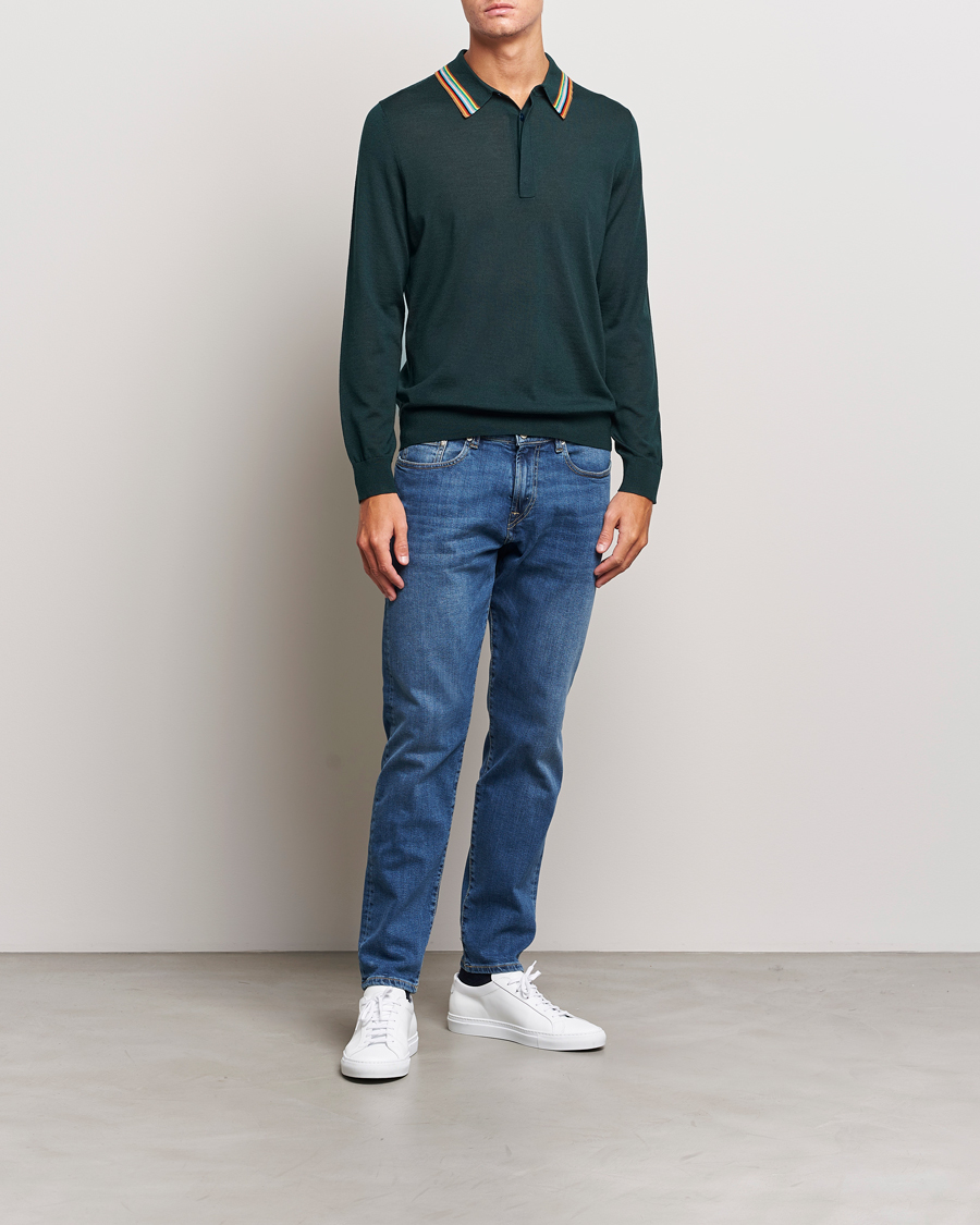 PS Paul Smith Tapered Fit Jeans Mid Blue at CareOfCarl.com