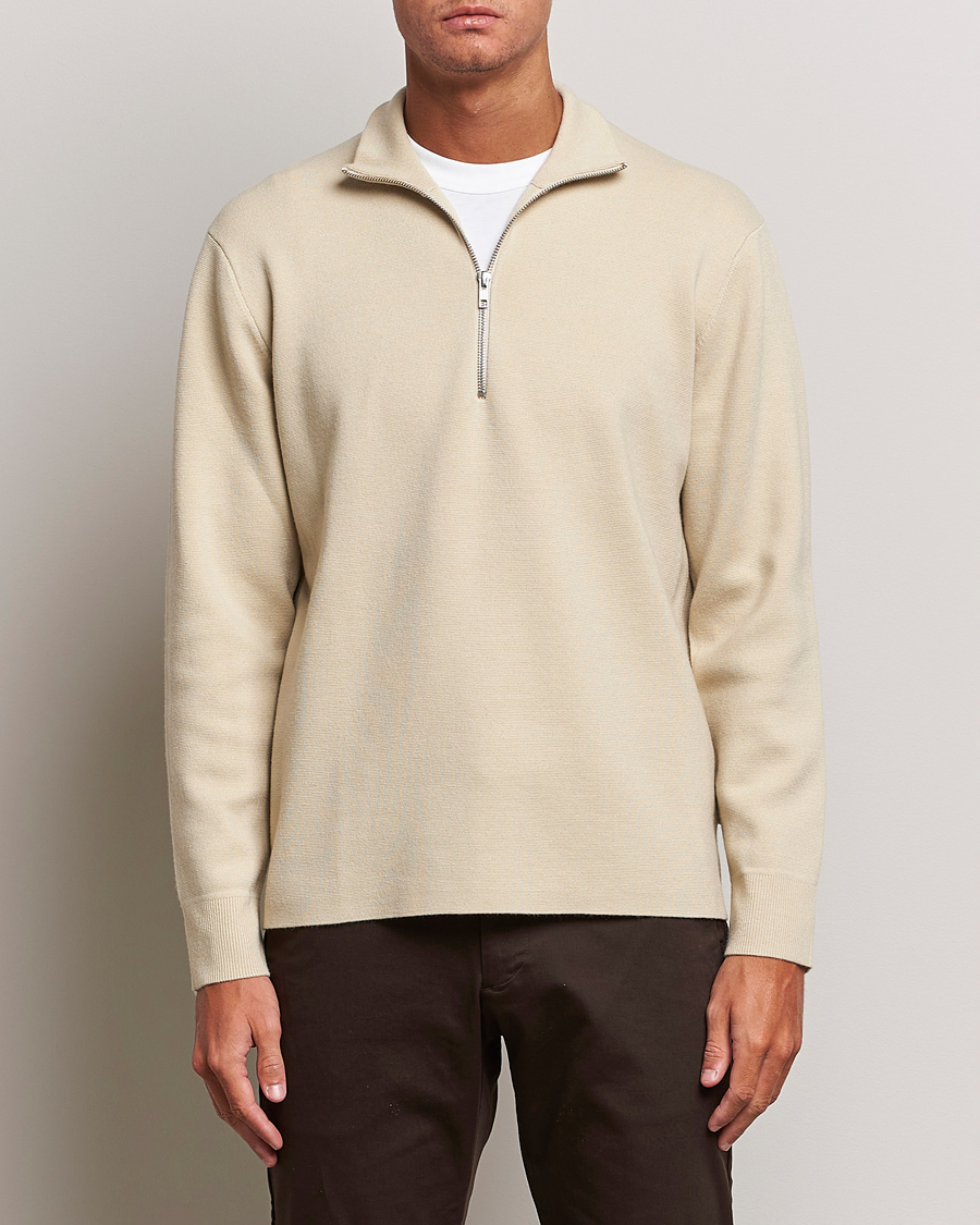 Polo Ralph Lauren Textured Half-Zip Deckwash White at CareOfCarl.com