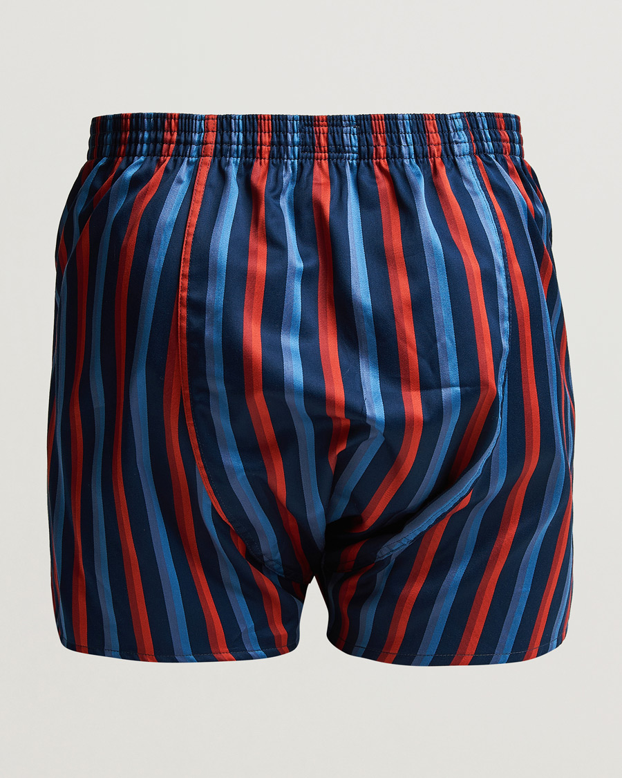 Derek Rose Classic Fit Striped Cotton Boxer Shorts Multi at