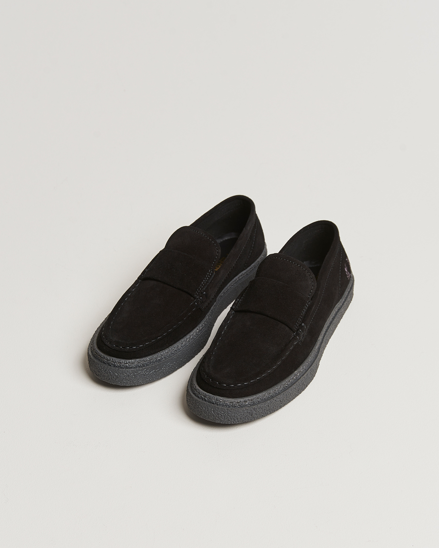 Fred Perry Dawson Suede Loafer Black at CareOfCarl.com