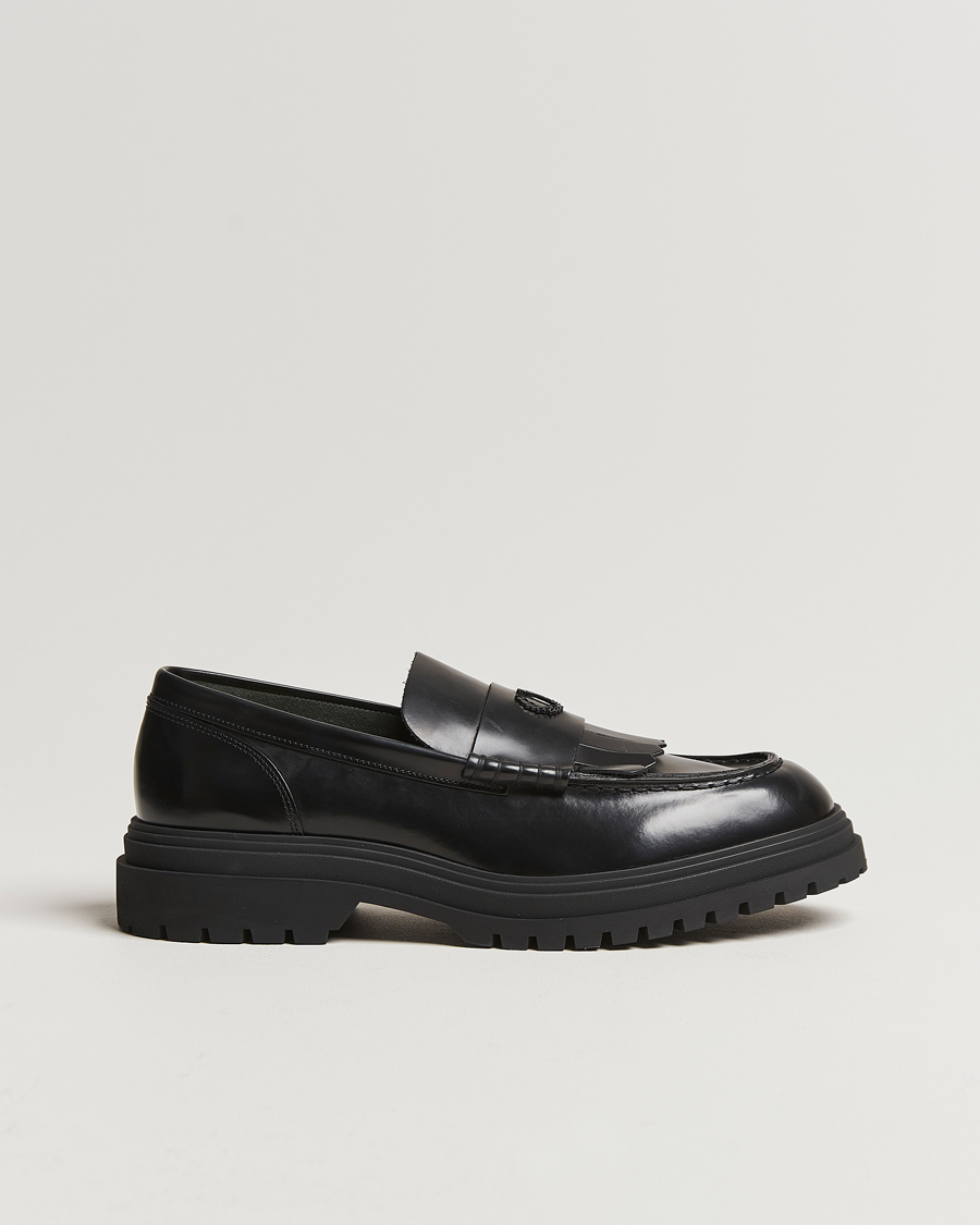 Fred Perry FP Leather Loafer Black at CareOfCarl.com