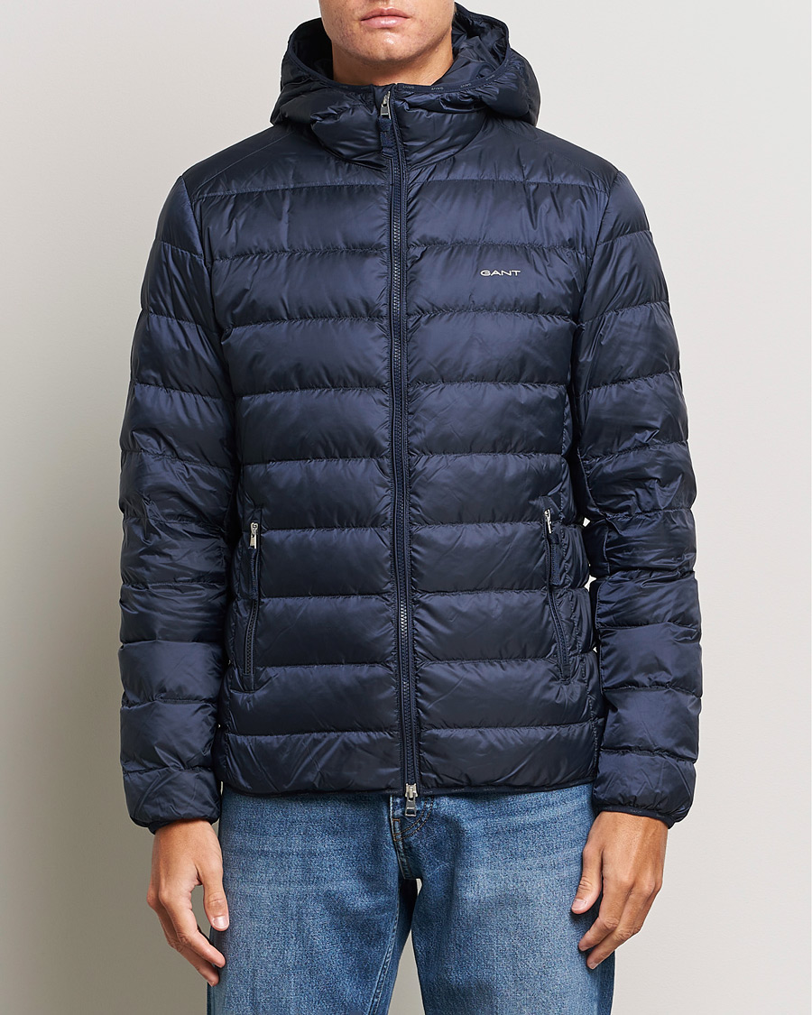 Light down hooded discount jacket