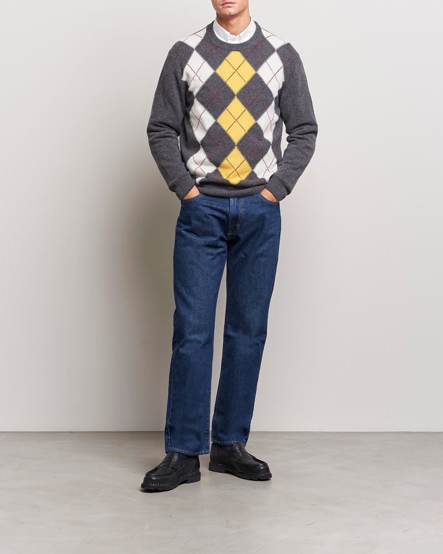 Crew discount neck argyle