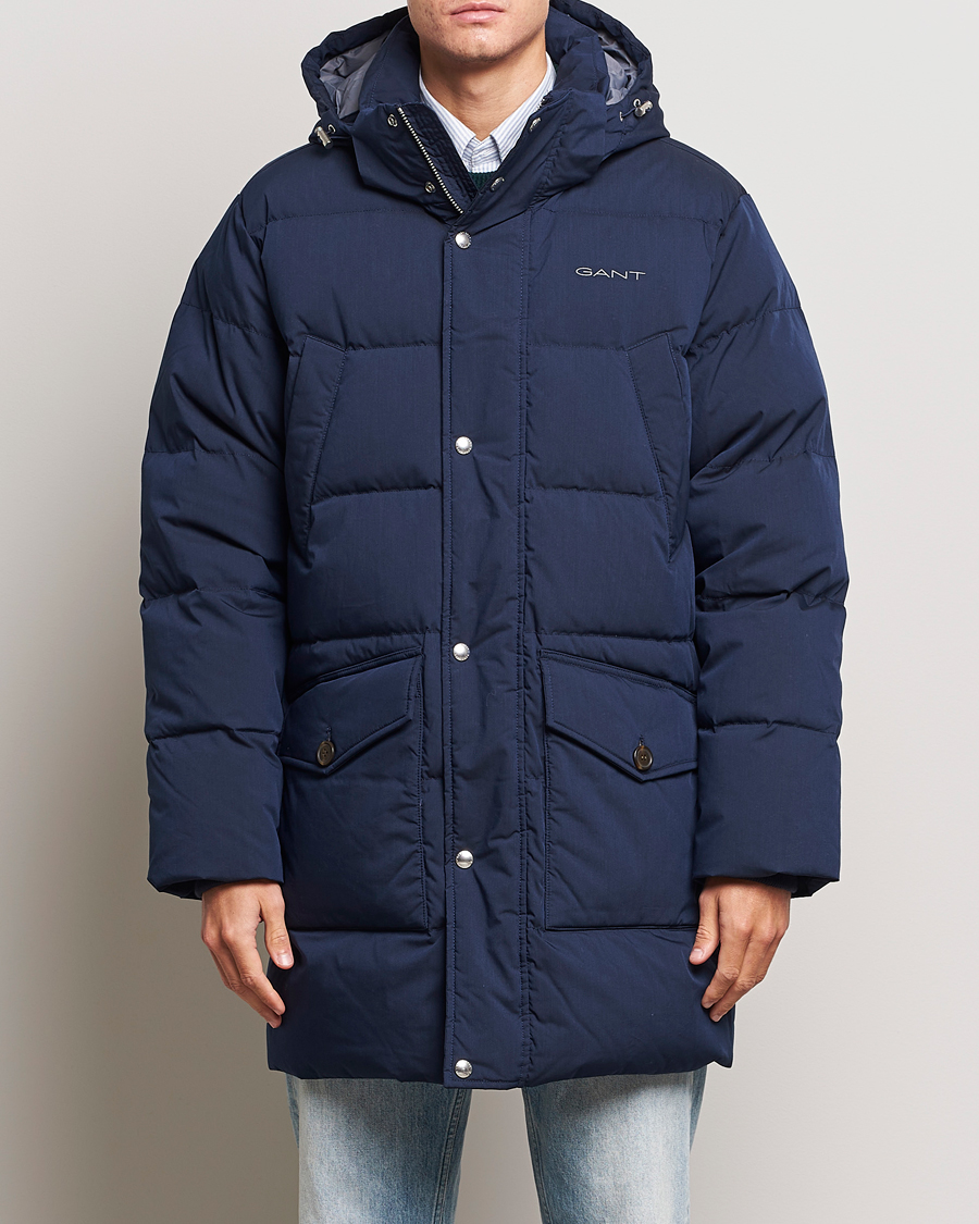 GANT Long Alta Down Parka Evening Blue at CareOfCarl