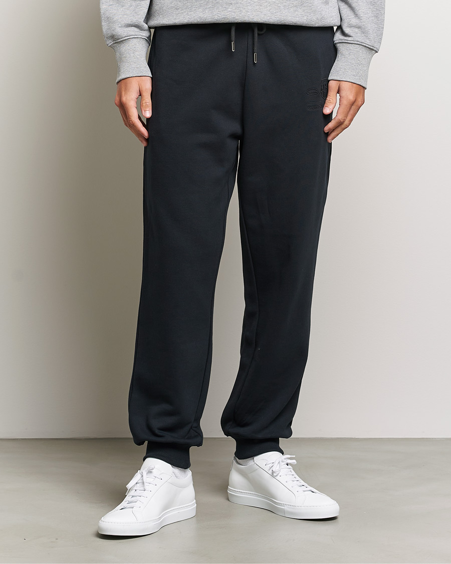 GANT Archive Shield Sweatpants Black at CareOfCarl