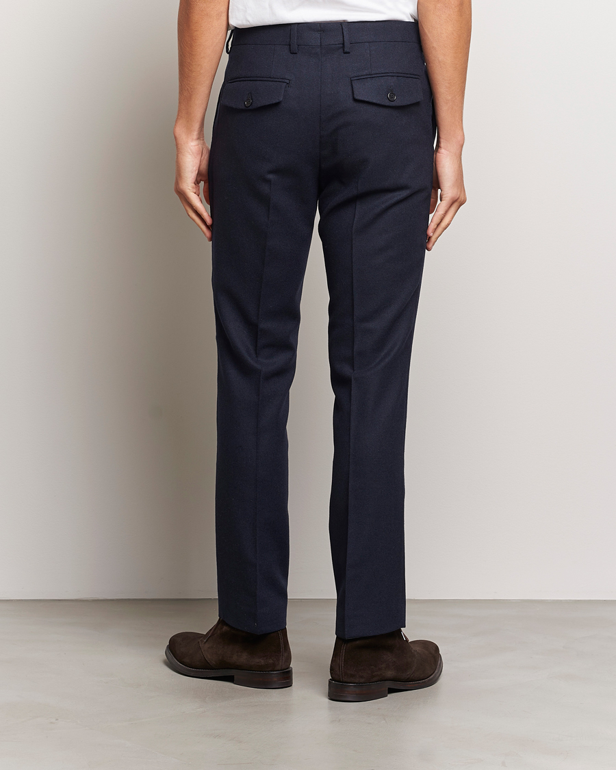 Minnis - Navy Flannel - High Rise Trouser | SPIER & MACKAY