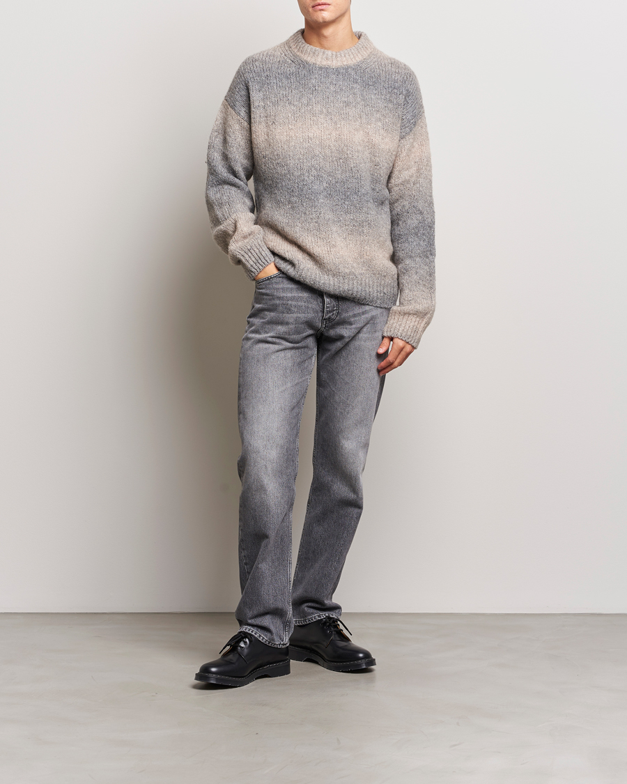 GANT Soft Wool Ombre Crew Neck Grey Melange at