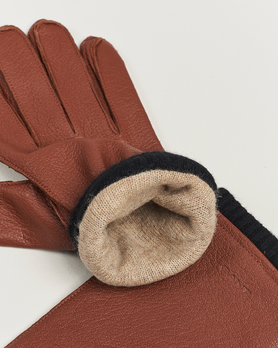 Wool lined store leather gloves