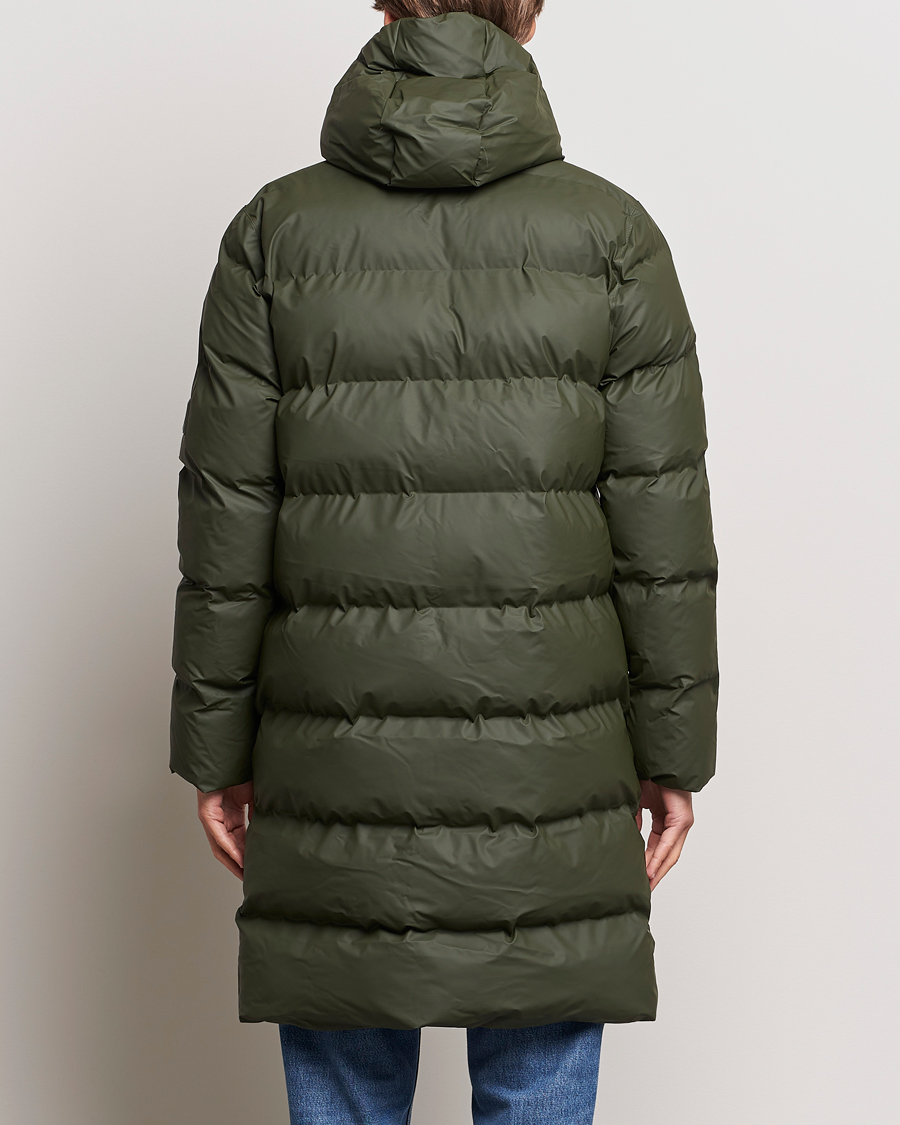 Rains® Alta Long Puffer Jacket in Green for $680