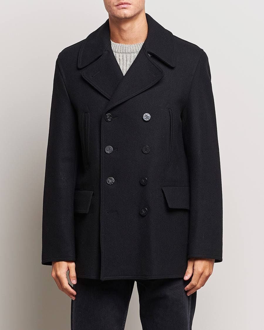 Gloverall Churchill Reefer Peacoat Black at CareOfCarl