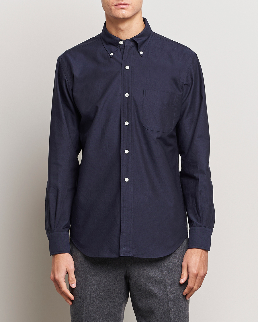 Kamakura Shirts Vintage Ivy Oxford Button Down Shirt Navy at