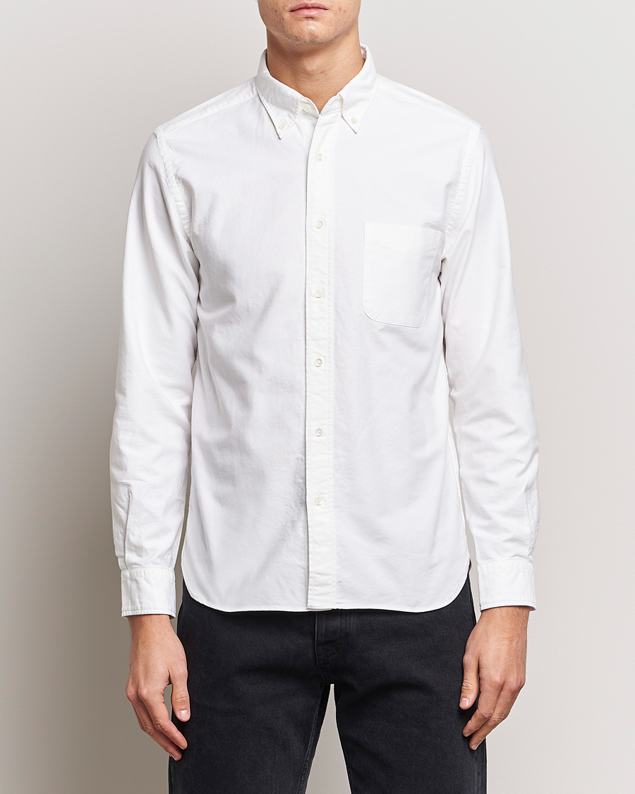 BEAMS PLUS Oxford Button Down Shirt White at CareOfCarl.com