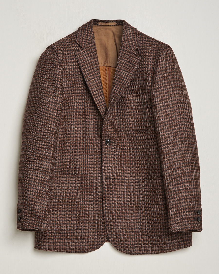 Oscar Jacobson Ego Wool Flannel Blazer Grey Melange at CareOfCarl.com