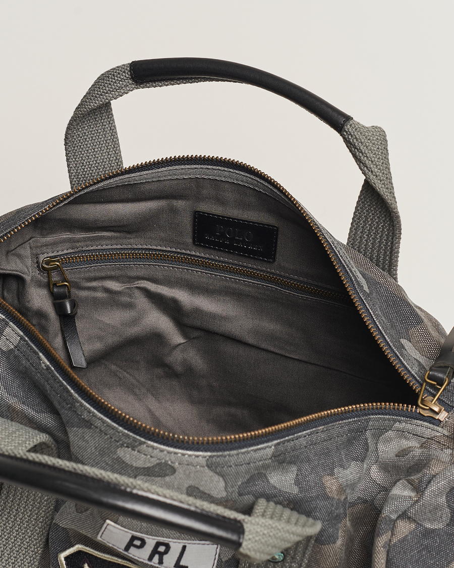 Polo Ralph Lauren Camouflage Leather Duffel Bag in Gray for Men