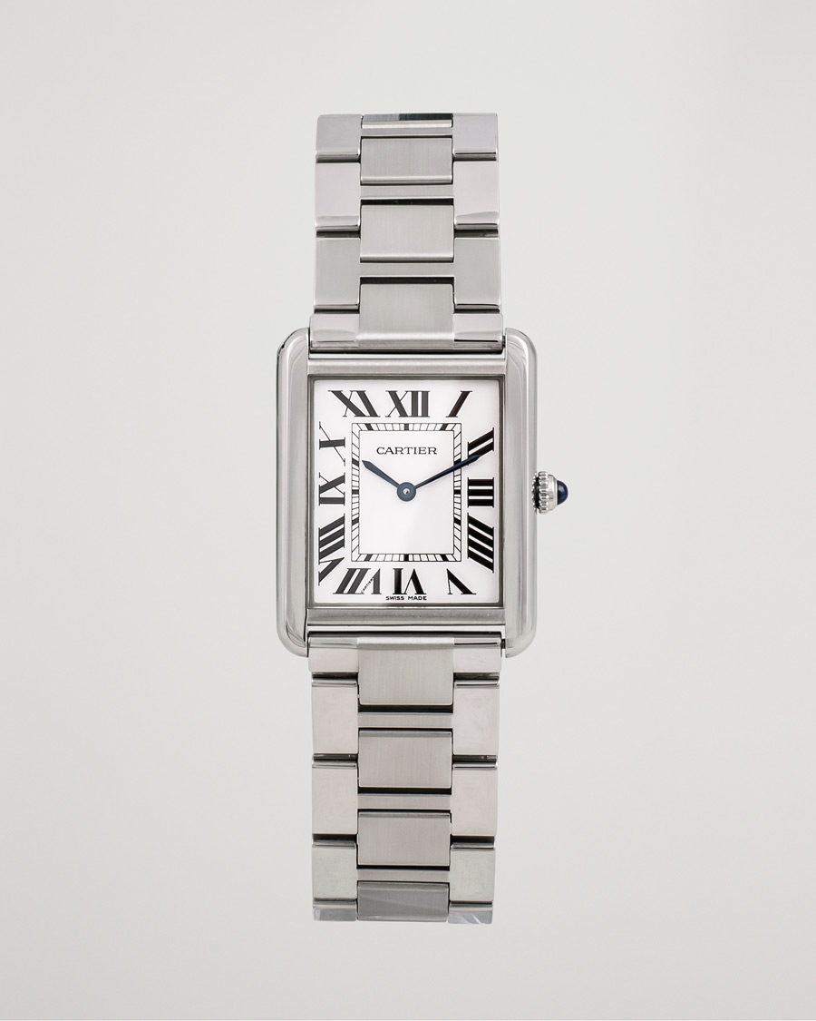 Cartier Pre Owned Tank Solo Large W5200014 Steel White at