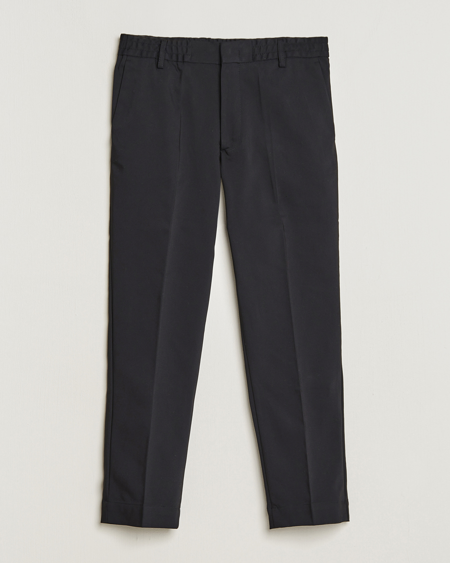 BOSS - Drawstring trousers in virgin-wool serge