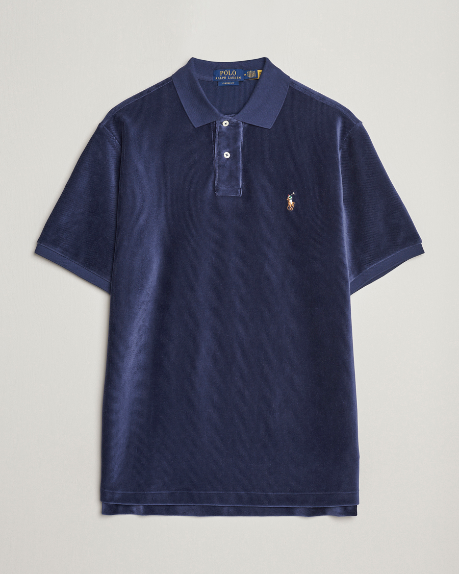 Polo Ralph Lauren Men#39;s Cord Polo Shirt - Newport Navy