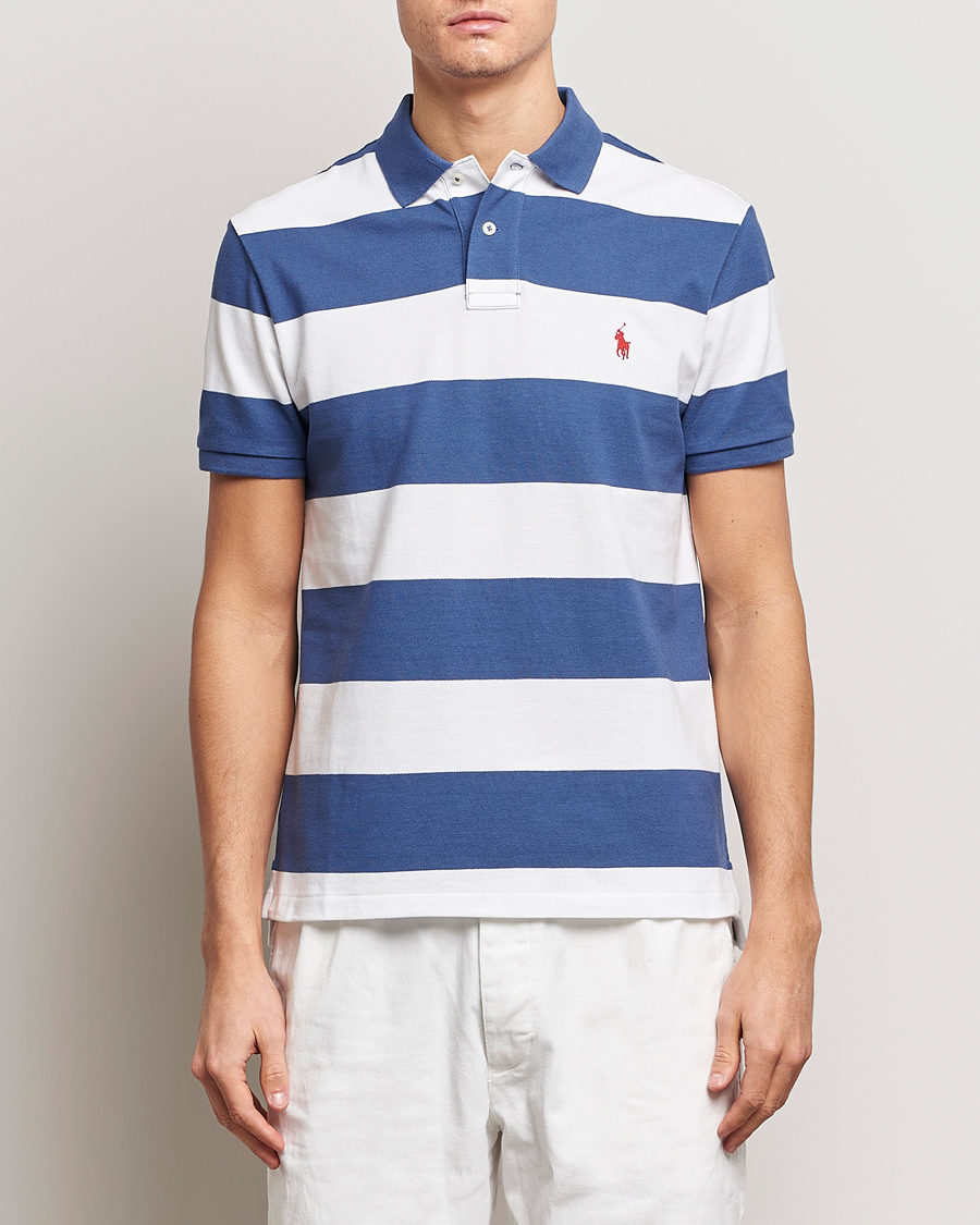 Blue white outlet polo