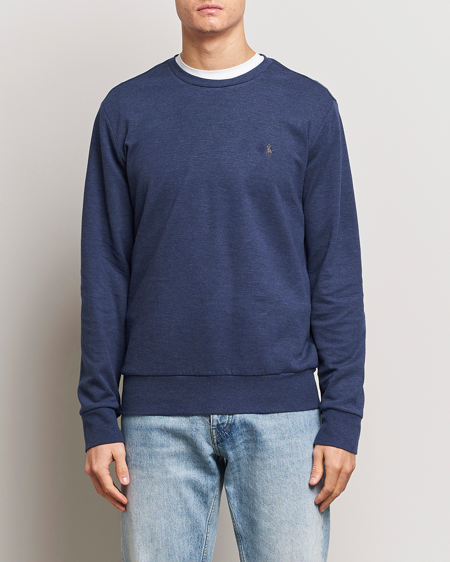 Polo Ralph Lauren Double Knitted Jersey Sweatshirt Navy Heather at