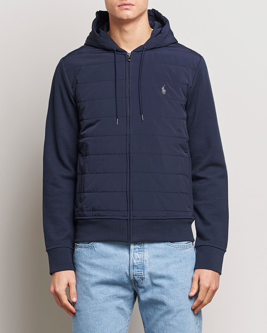 Polo Ralph Lauren Hybrid Full Zip Hoodie Aviator Navy at CareOfCarl