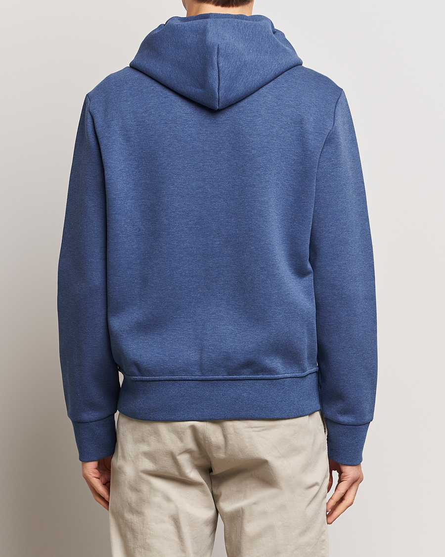 Polo Ralph Lauren Double Knitted Full Zip Hoodie Blue Heather at