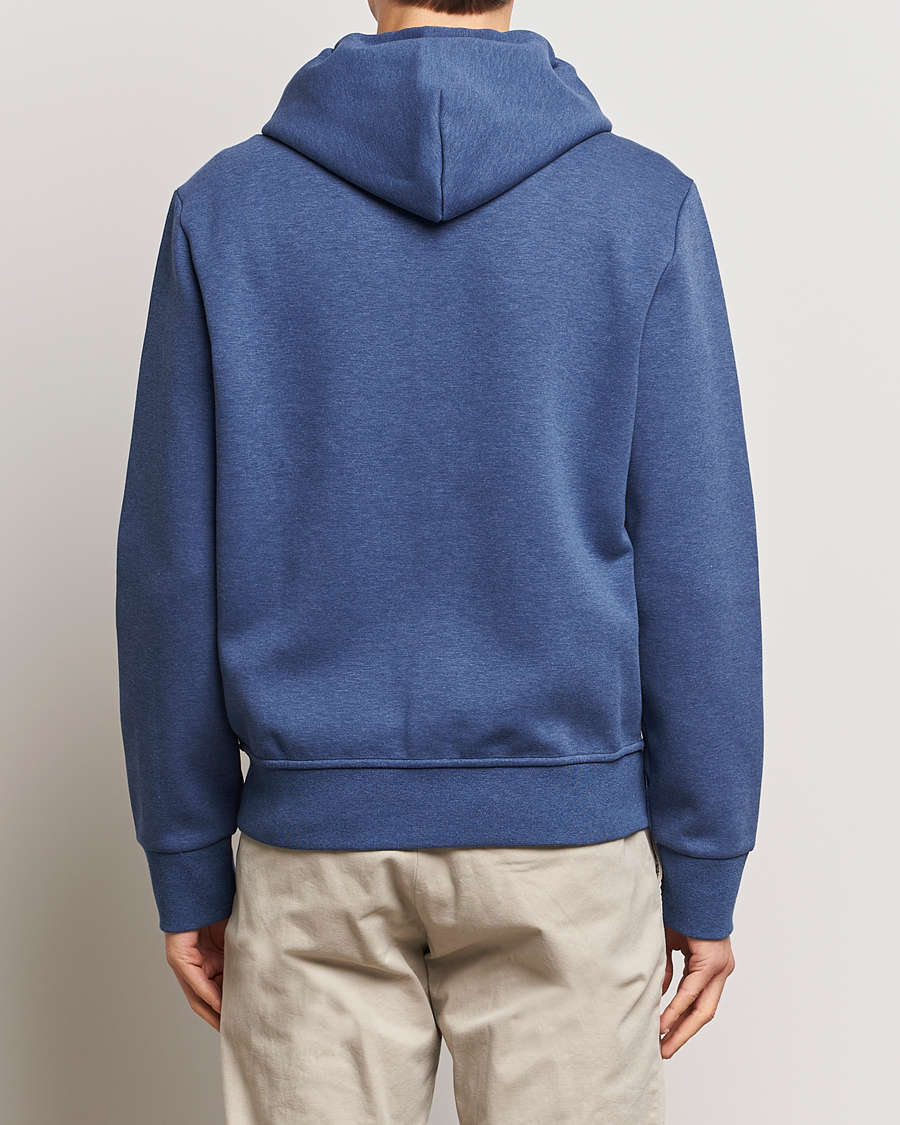 Polo Ralph Lauren Double Knitted Full-Zip Hoodie Blue Heather at CareOfCarl