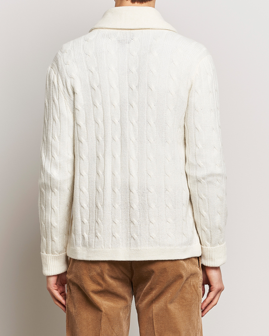 Mens cream shawl collar cardigan best sale