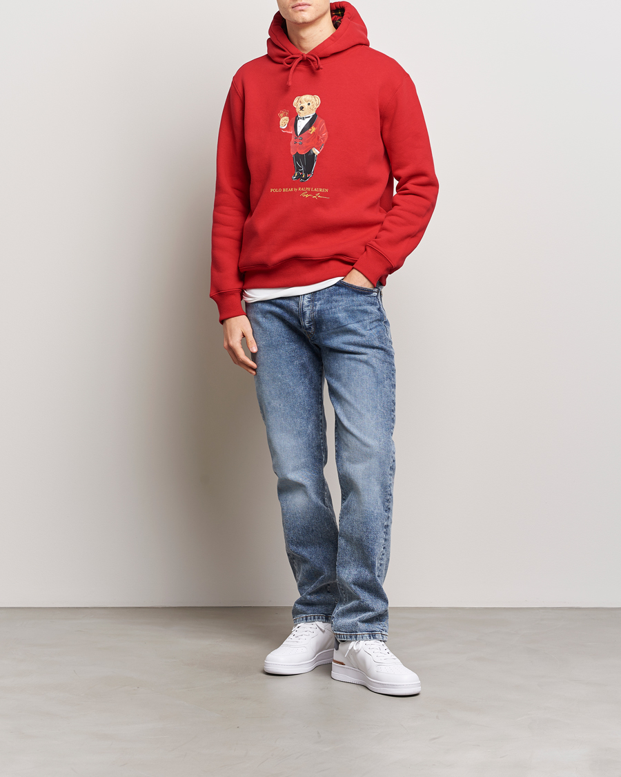 Polo bear clearance hoodie red