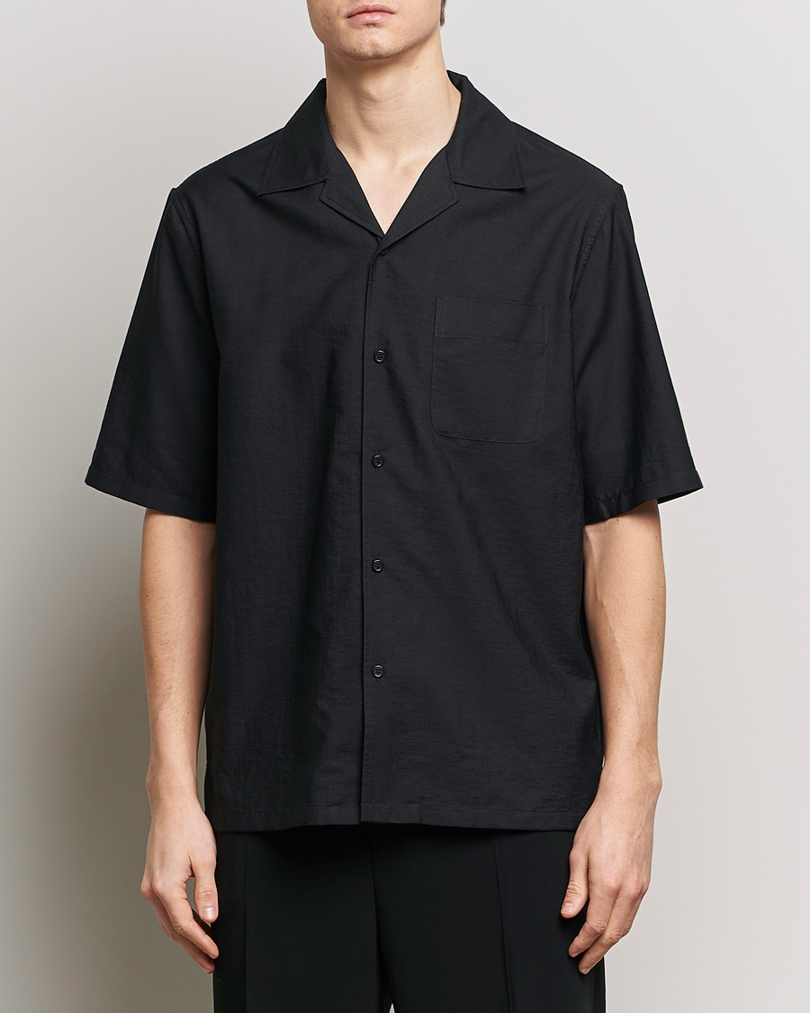 Men |  | Filippa K | Resort Short Sleeve Shirt Black