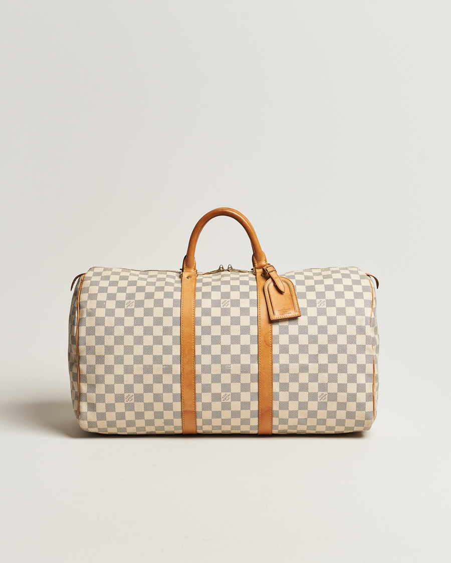 Damier top azur keepall