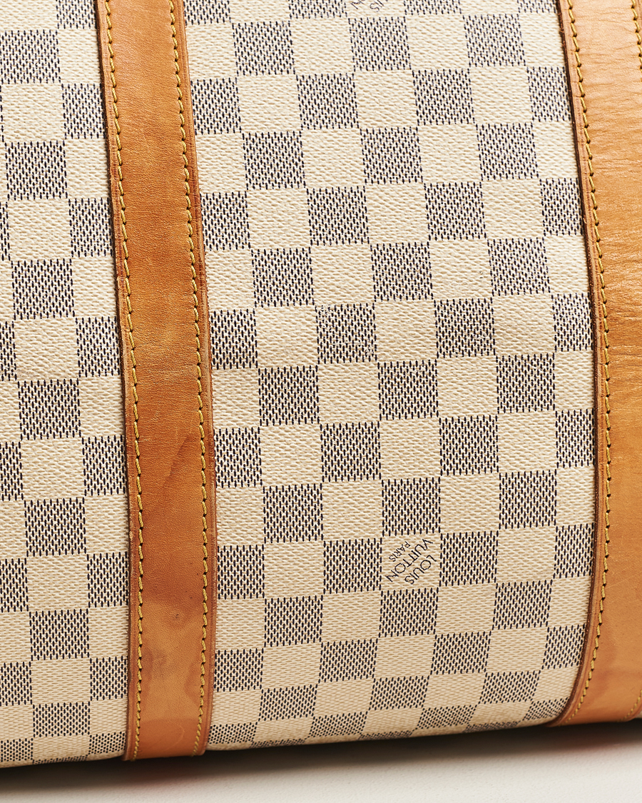 Louis Vuitton Damier Azur Keepall Bandouliere 55 Bag - Yoogi's Closet