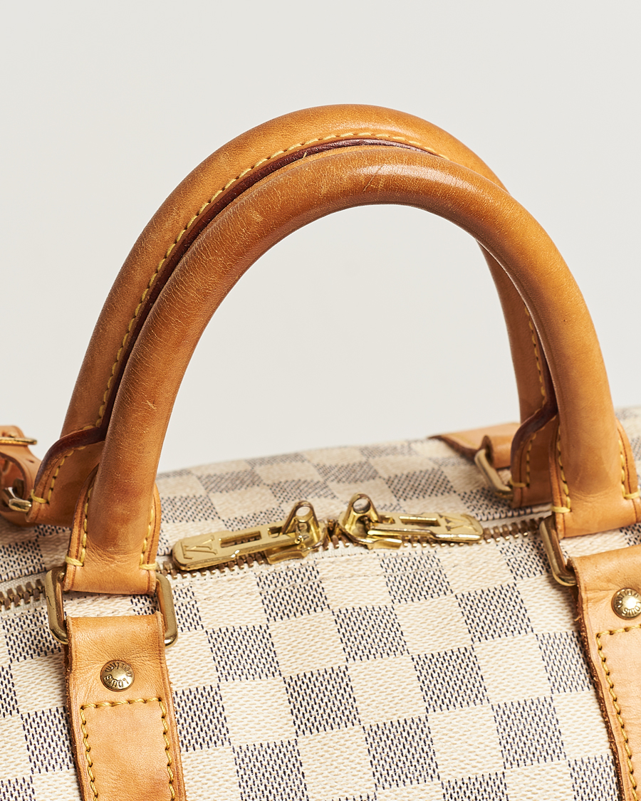 Men | Louis Vuitton Pre-Owned Keepall 50 Bag Damier Azur | Louis Vuitton Pre-Owned | Keepall 50 Bag Damier Azur