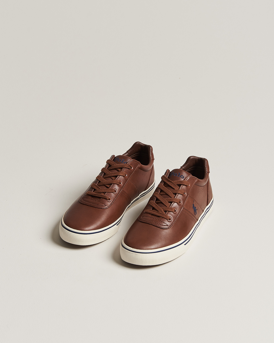 Polo Ralph Lauren Hanford Leather Sneaker Tan at CareOfCarl