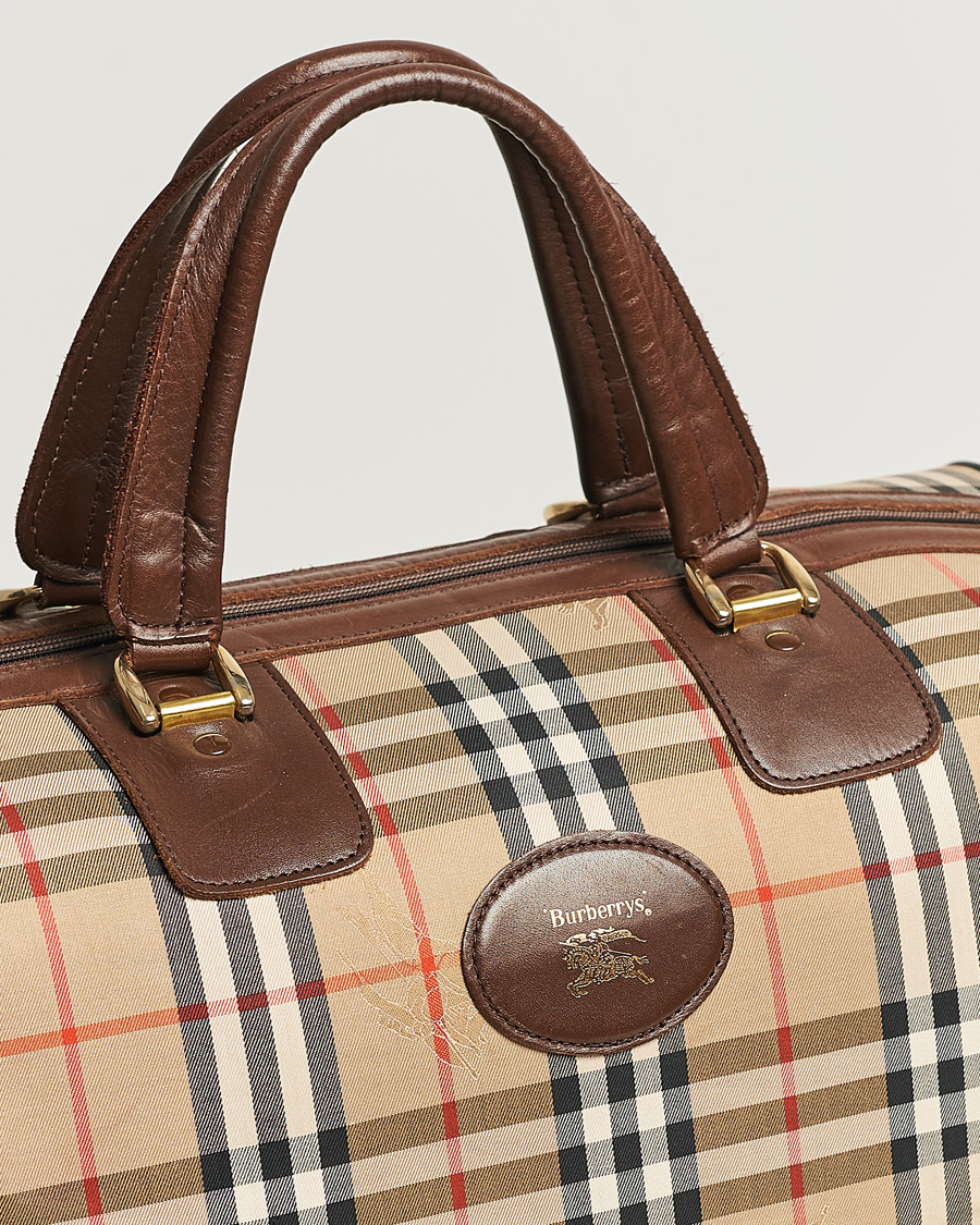 Burberry Pre Owned Duffle Bag Haymarket Check at CareOfCarl