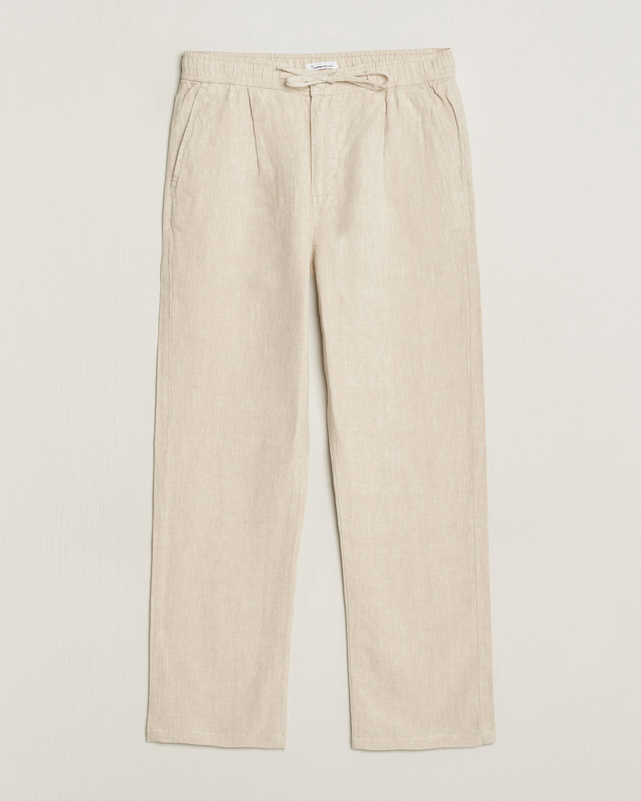 Buy Loose natural linen pants - Light feather gray - from KnowledgeCotton  Apparel®