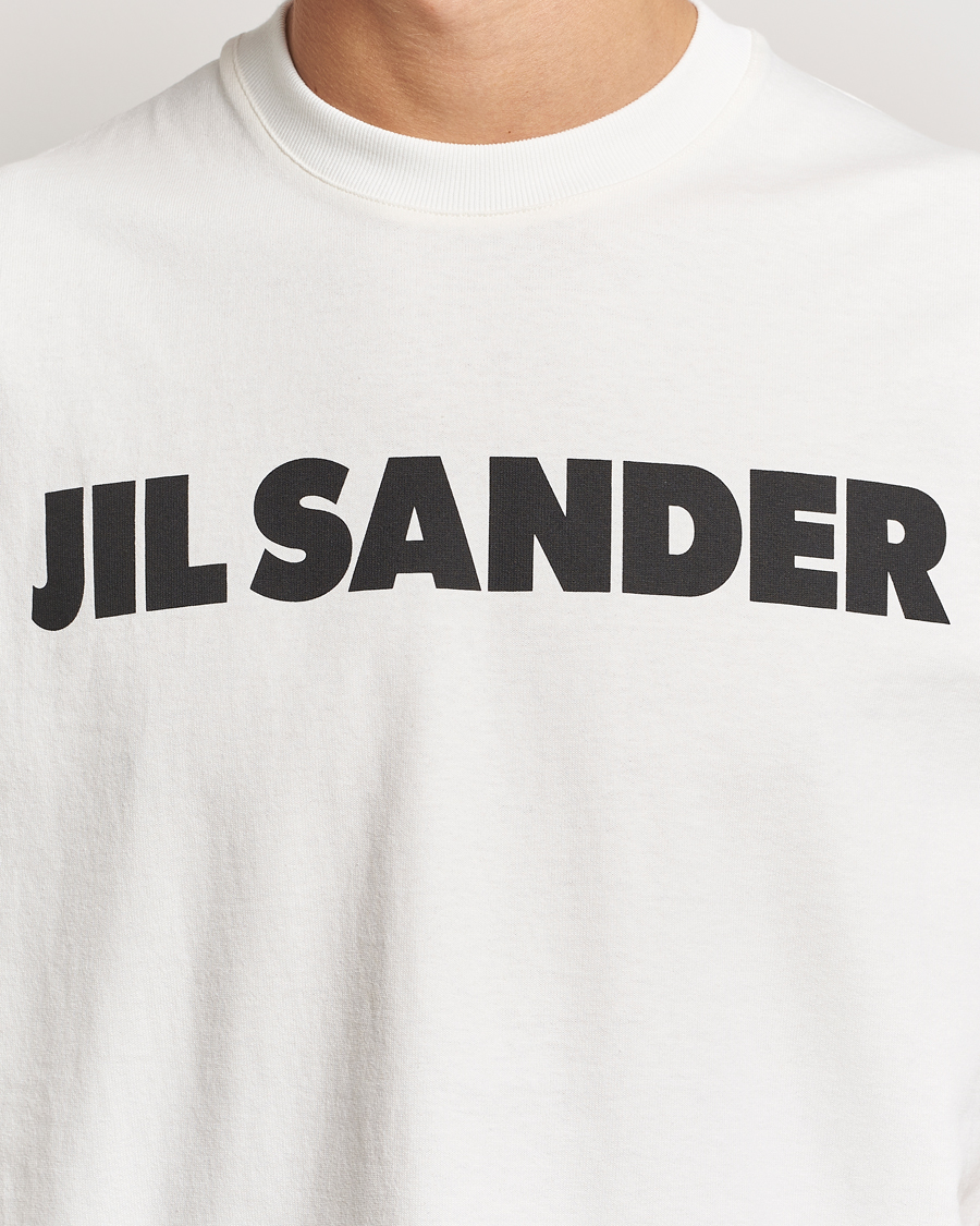 Jil Sander Round Collar Logo T-Shirt White at CareOfCarl.com