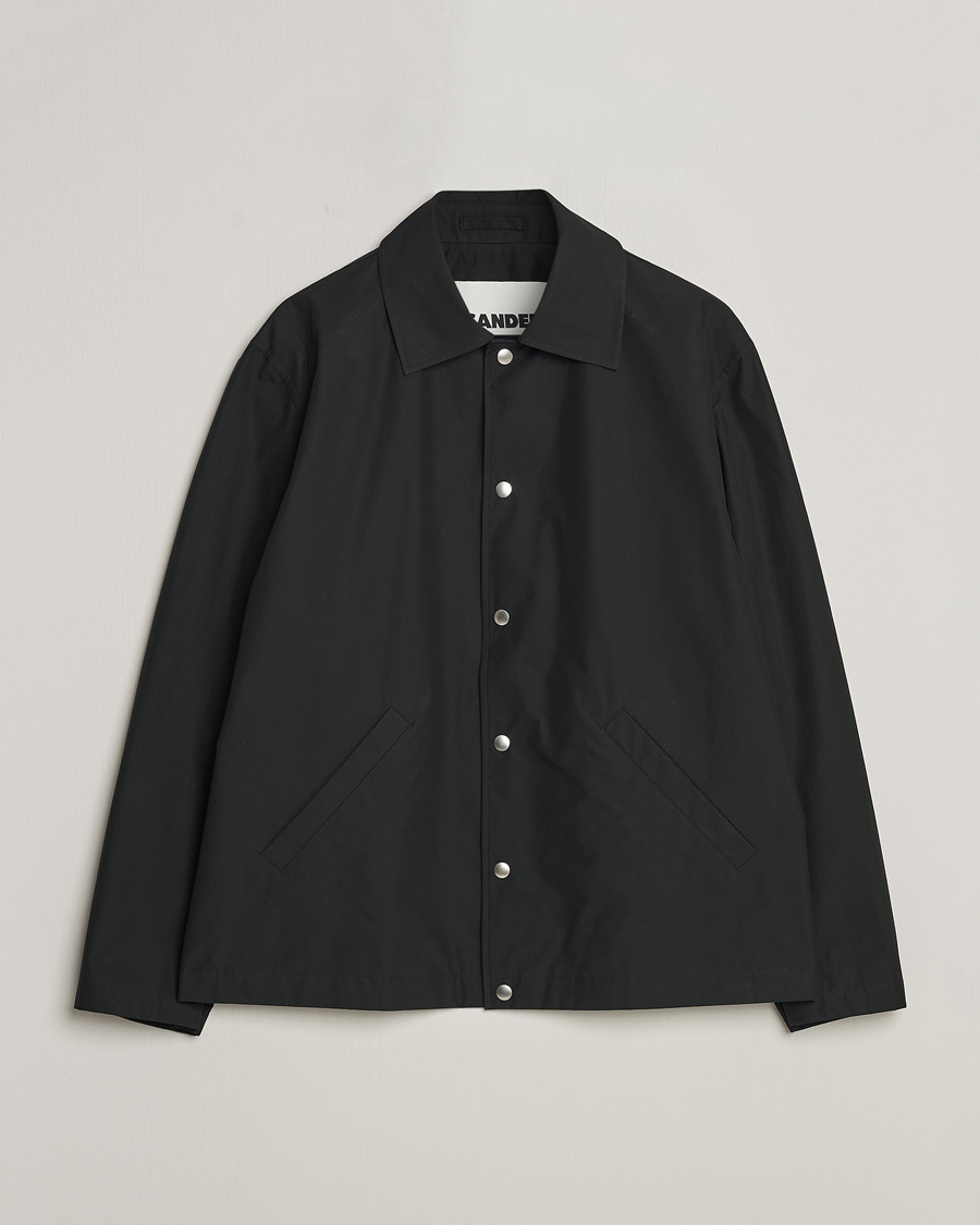 Jil Sander Back Printed Coach Jacket Black at CareOfCarl.com