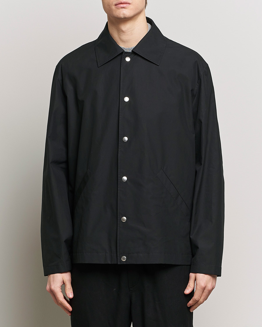 Jil Sander Back Printed Coach Jacket Black at CareOfCarl.com