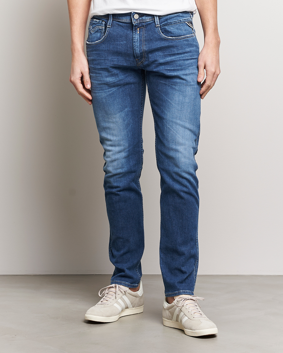 Replay Anbass Stretch Jeans Dark Blue at CareOfCarl.com