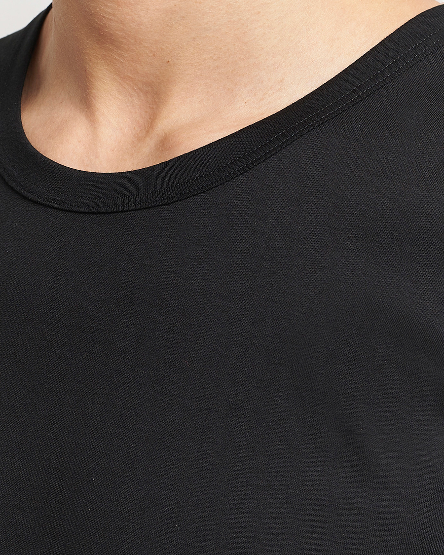 Zimmerli of Switzerland Mercerized Cotton Crew Neck T-Shirt Black