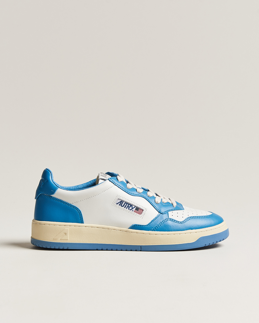 Autry Medalist Low Bicolor Leather Sneaker White/Blue at