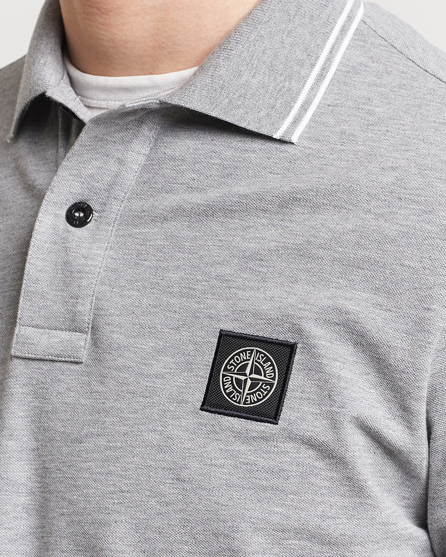 Stone island polo outlet shirt grey