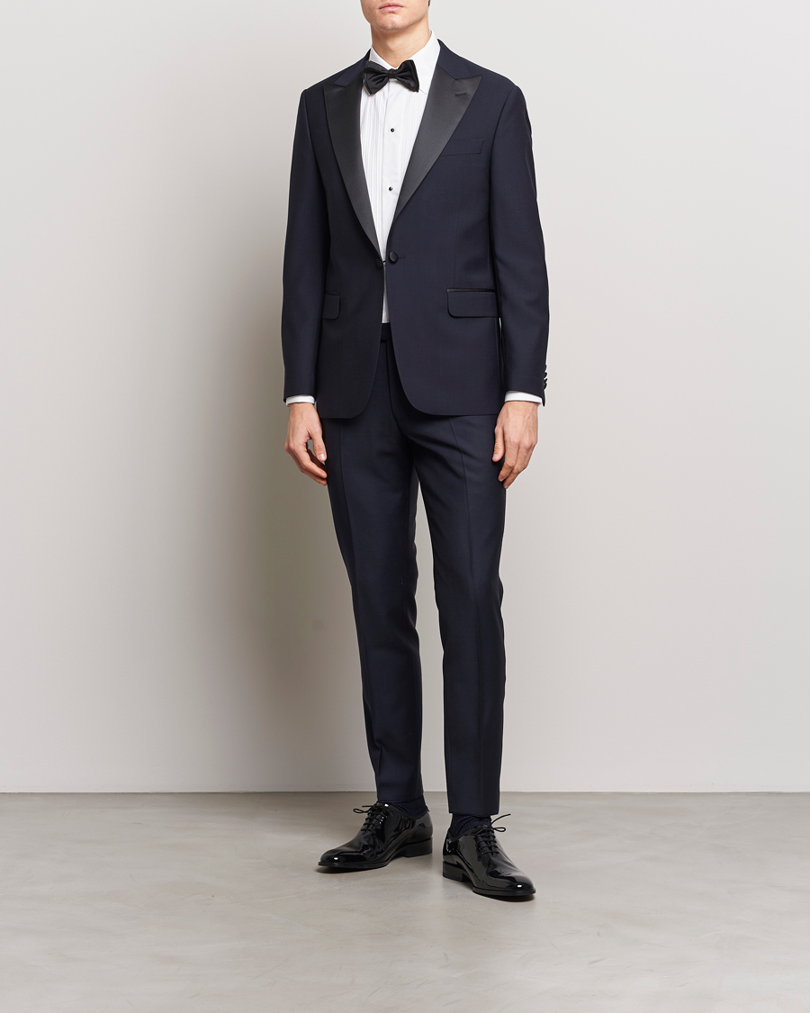 Natural Stretch Twill Suit Pants - Black | Charles Tyrwhitt