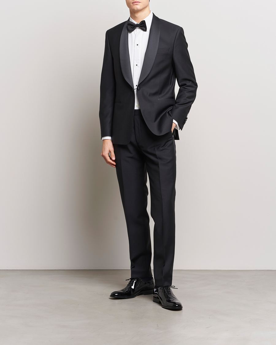 Tuxedo Pants BLACK All Wool NON PLEATED Trousers - Tuxedos Online