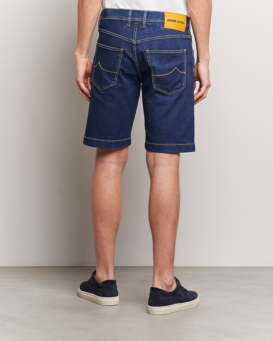 Dark blue denim sales shorts mens