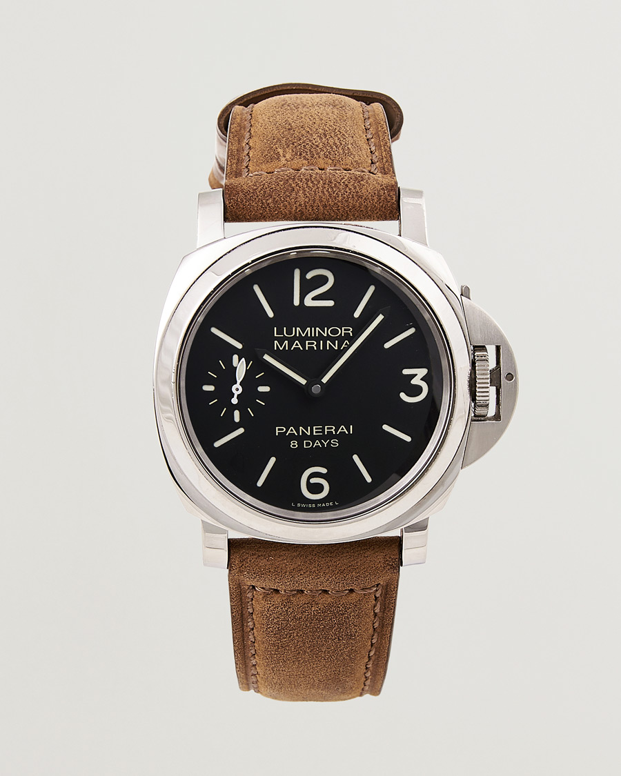 Panerai Pre Owned Luminor Marina 8 Days 00510 Silver at CareOfCarl