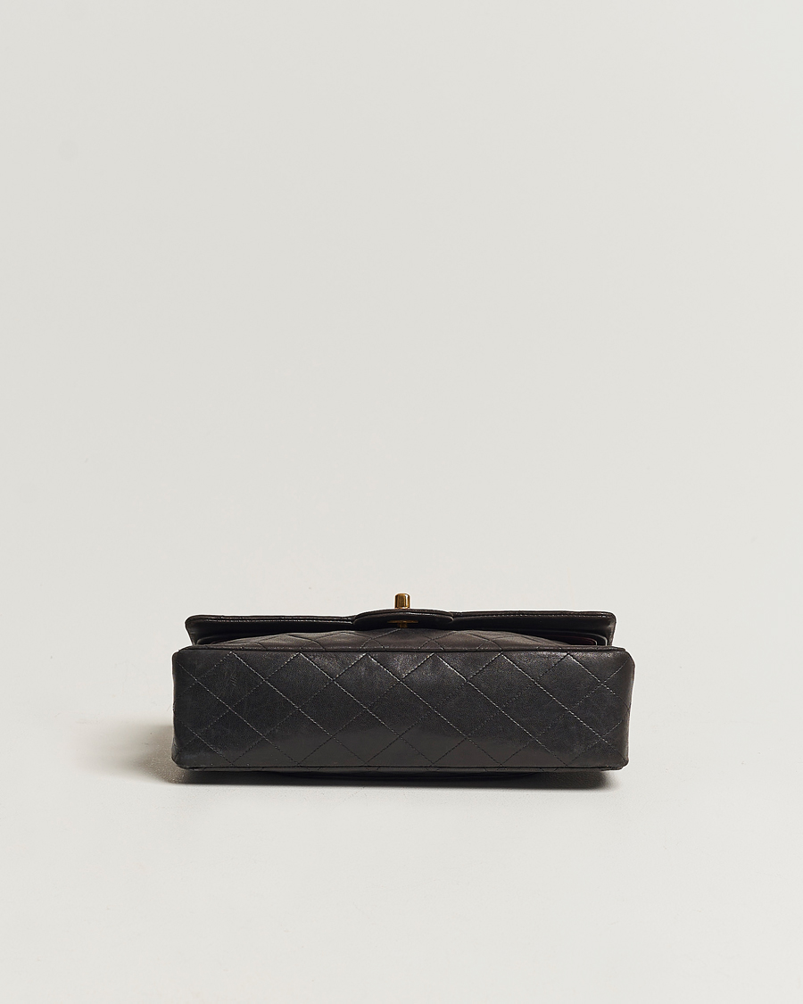 Men | Chanel Pre-Owned Classic Medium Flap Bag Calf Leather Black | Chanel Pre-Owned | Classic Medium Flap Bag Calf Leather Black