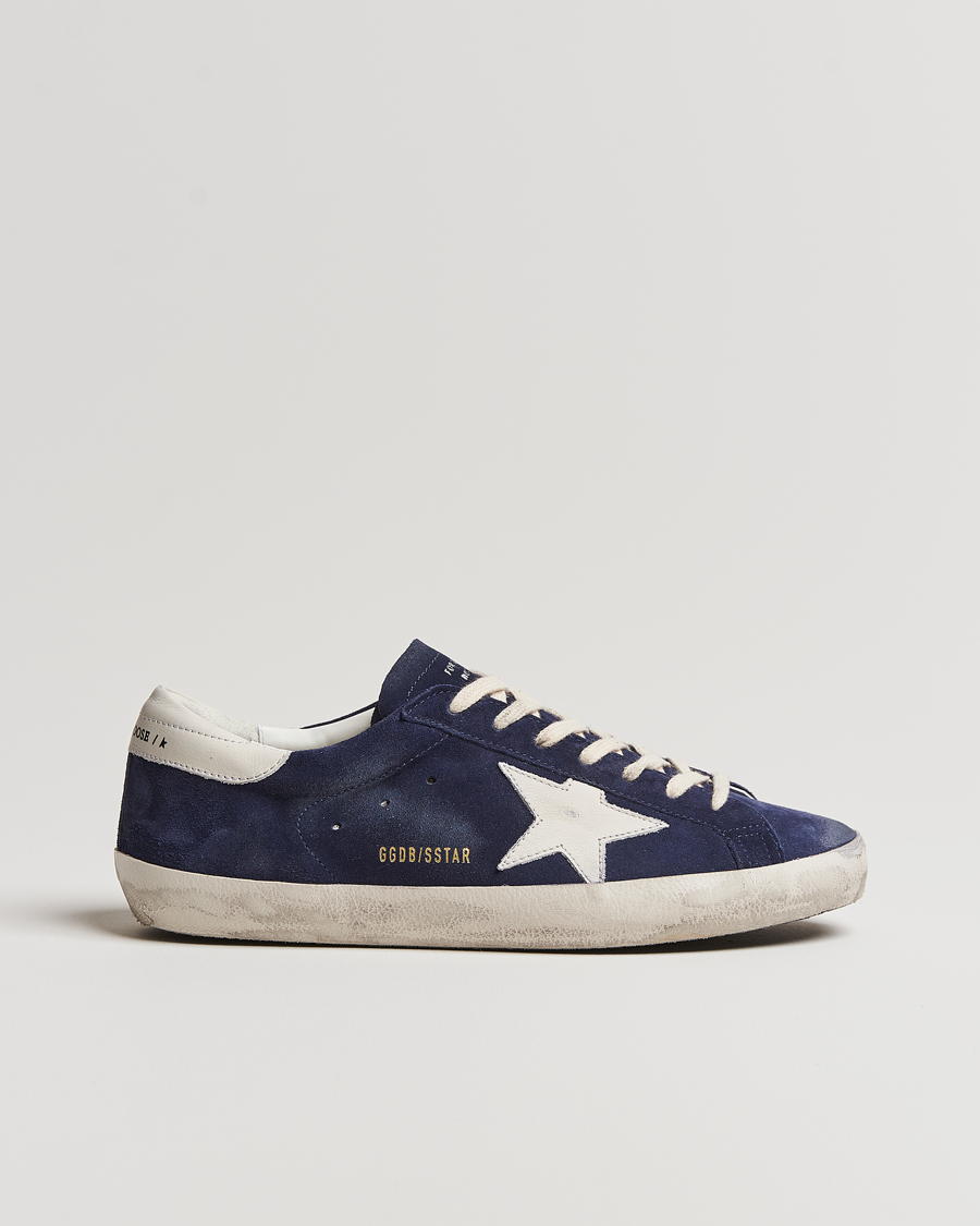 Men | Golden Goose Deluxe Brand Super-Star Sneaker Navy/White | Golden Goose | Deluxe Brand Super-Star Sneaker Navy/White
