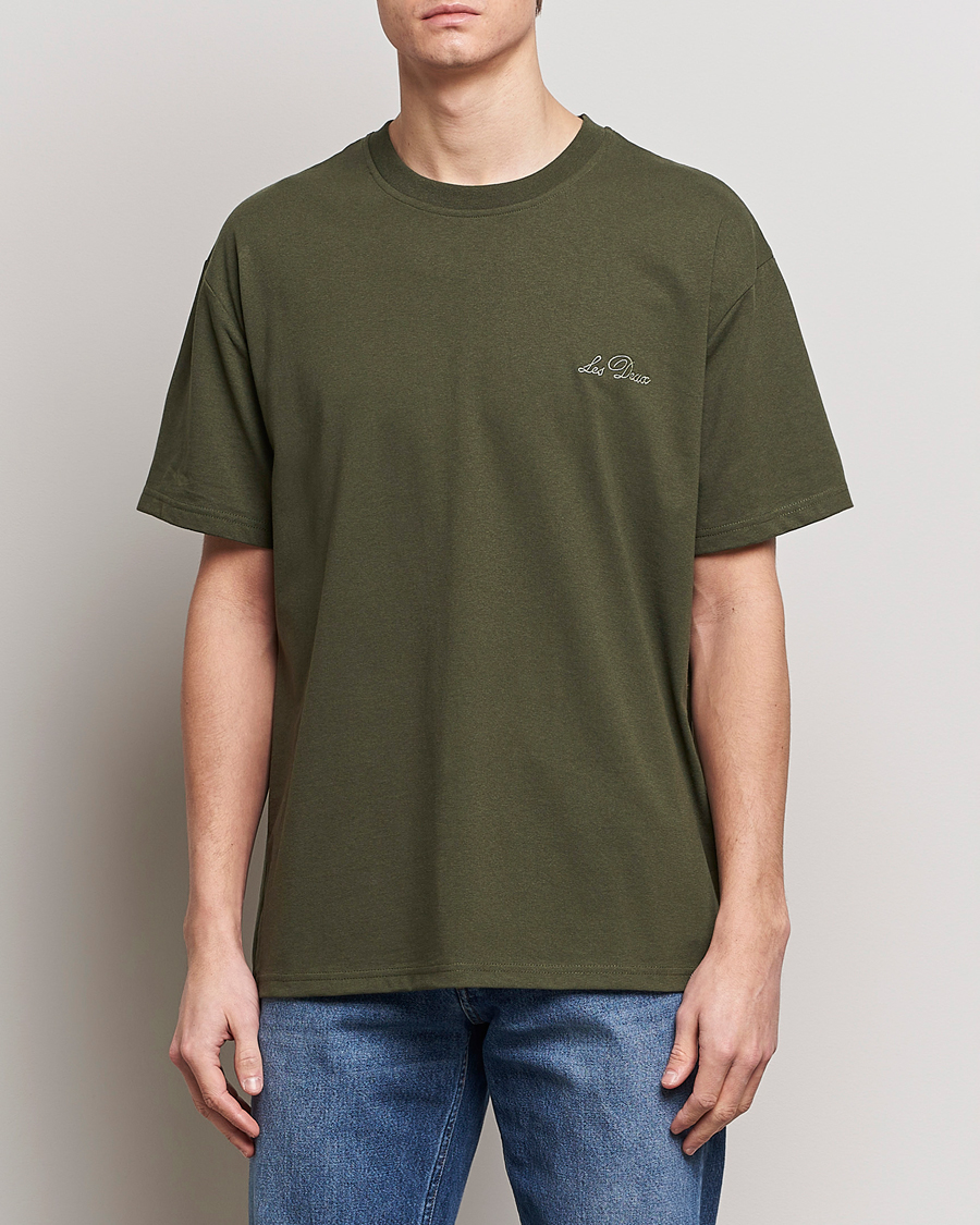 Men | Clothing | LES DEUX | Crew T-Shirt Forrest Green