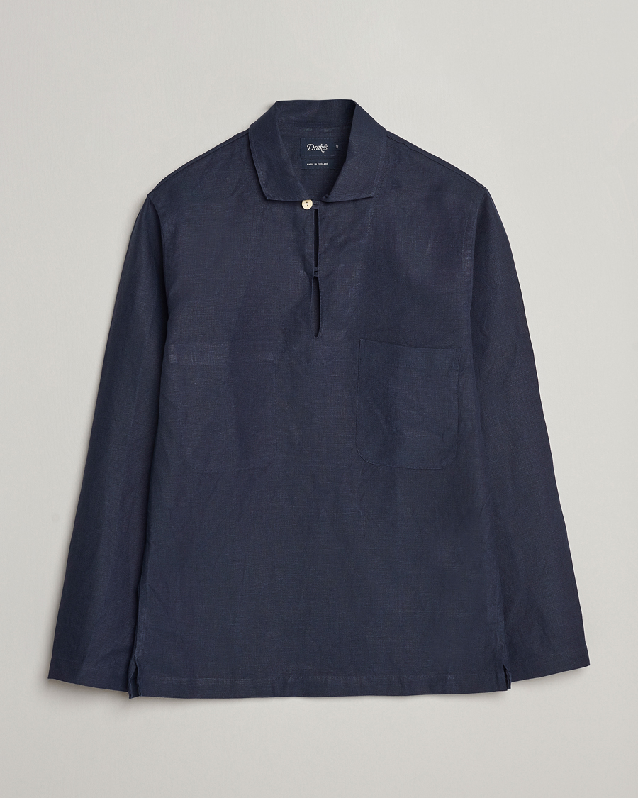 Drake s Marine Linen Smock Navy at CareOfCarl